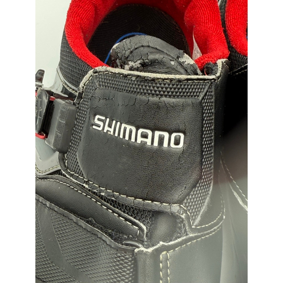Shimano SPD Mountain Bike Cycling Shoes Black Red Men’s Size 13 - Picture 8 of 9